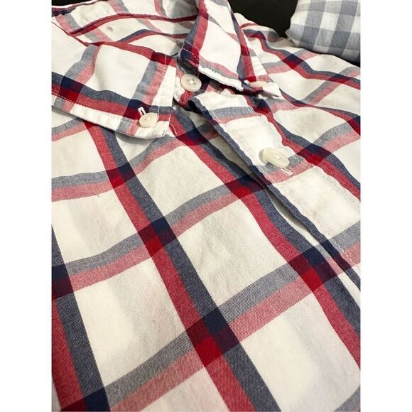 3 J Crew Men’s Button Down Shorts Long Sleeve Cotton Checkered Size XL 44-46 - Picture 5 of 10